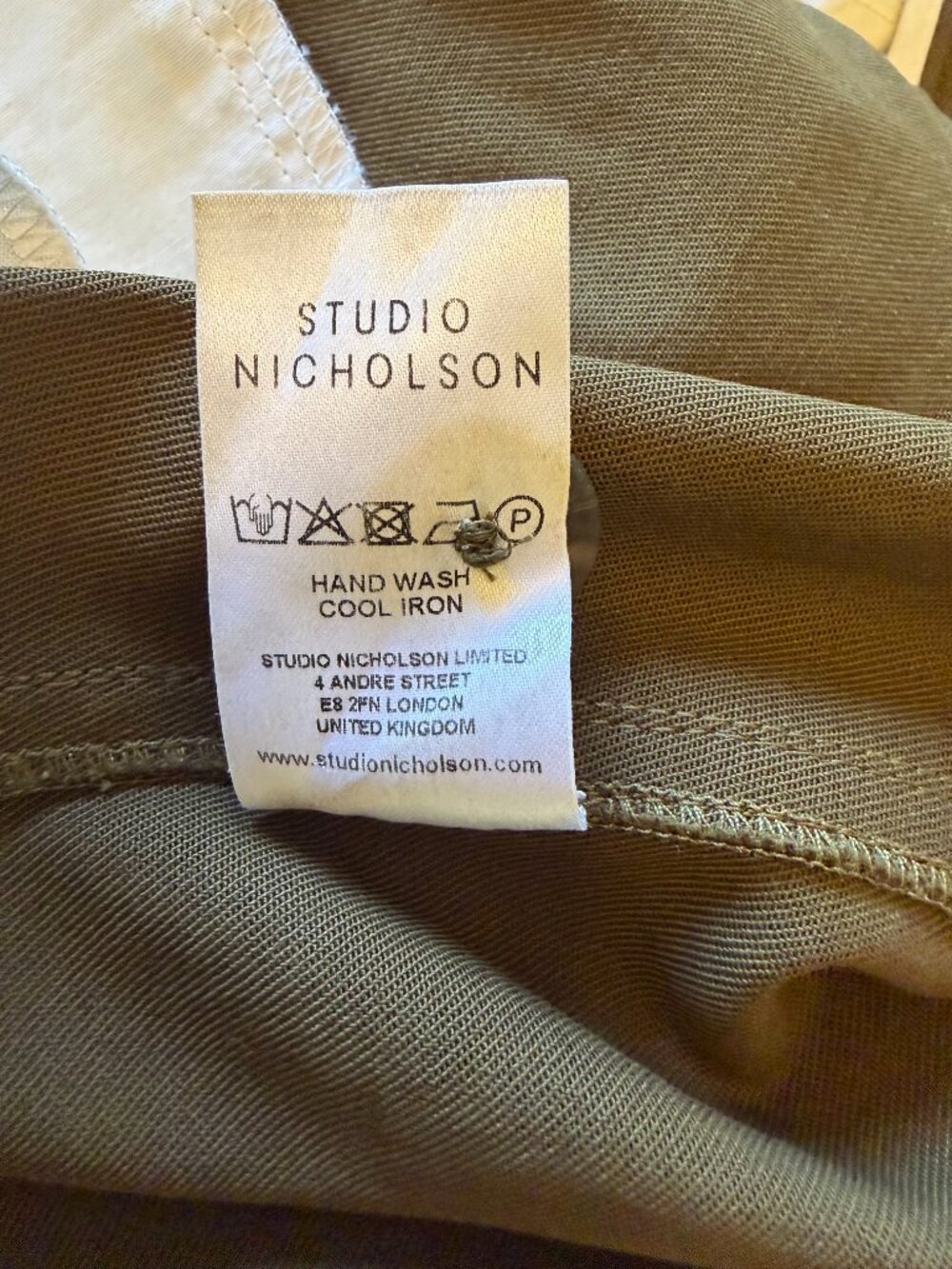 Studio Nicholson Seymour Pant, Moss sz. 1 (US 6) - Picture 3 of 7